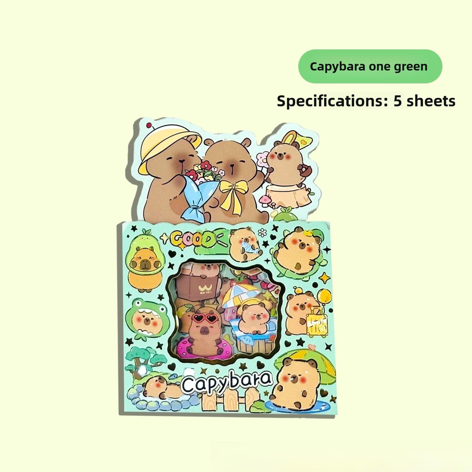 

Cute Cartoon Sticker Bag Transparent Waterproof PET Sticker Bag DIY Hand Account Decorative Material Bag