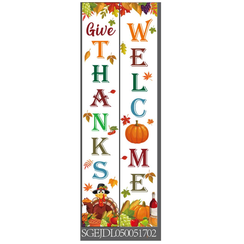Thanksgiving Veranda Spruchpaar 30 * 180Cm Außenhof Hängestoff Kann Entworfen Und Angepasst Werden