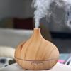High Quality 400ml Aromatherapy Essential Oil Diffuser Wood Grain Remote Control Ultrasonic Air Humidifier with 7 Colors Light
