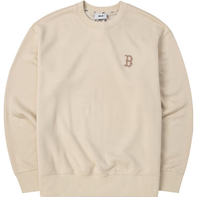 New MLB Sweatshirts Unisex Beige 3AMTB0336-43BGL