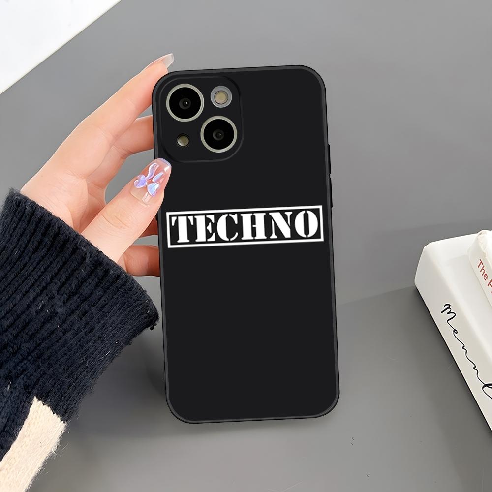 Techno Music Phone Case For Iphone 17 Pro Max 16 15 14 Pro Max 13 Mini 11 12 Xr X Xs SE Plus Back Cover