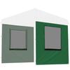 FIELDOOR Tarp Tent Side Sheets, Wall-Mounted, for Steel and Aluminum Tarps [Green with Window] [2.0m Tent Only] [2 Sheets]