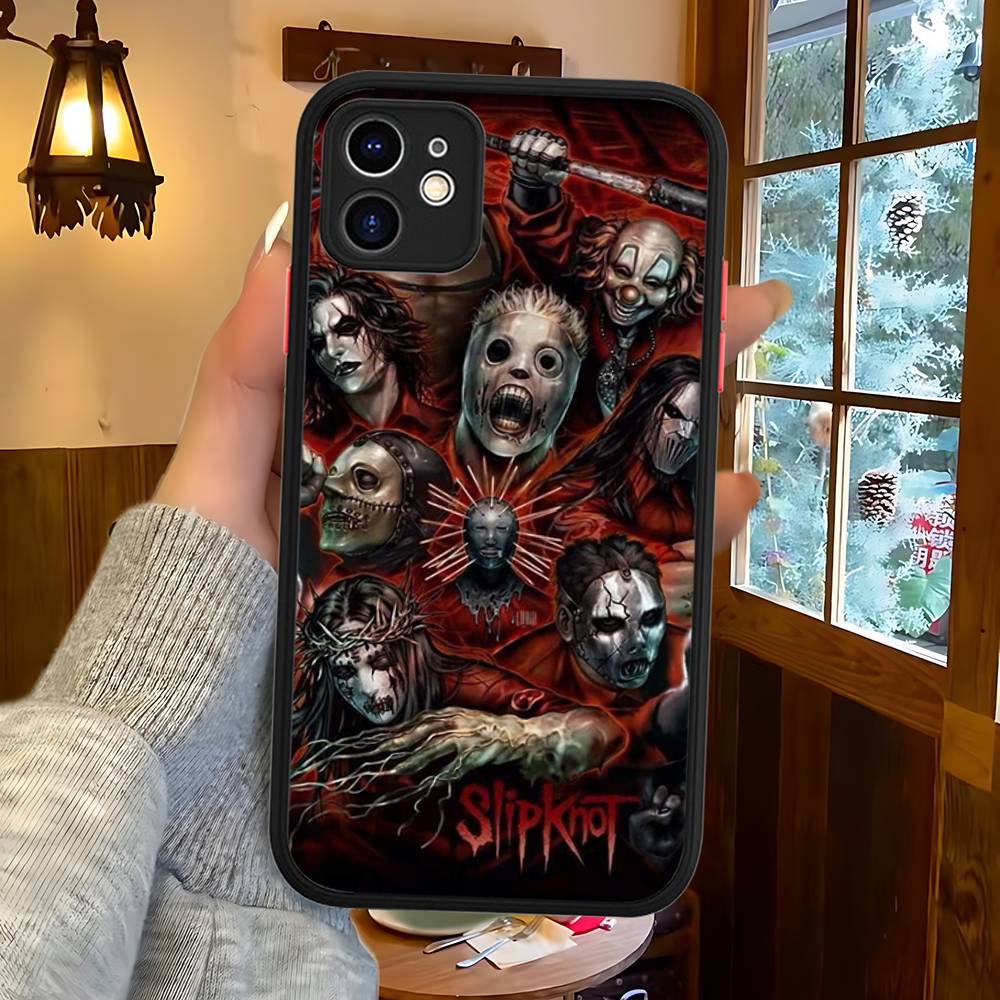 Slipknot Band Silicone Case For IPhone 16 15 14 13 12 11 Pro Max Plus X XS MAX Shockproof Matte Cover
