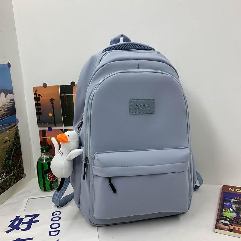 Labelled student schoolbag computer bag spring and summer new large-capacity simple backpack