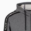 Emporio Armani EA7 Logo Tape Hooded Zip-Up Long Sleeve Sweatshirt Men sweatshirts Dark-Gray 6DPM12-PJOGZ-3925