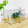 Acrylic Transparent Hermit Crab Terrarium With Escape-Proof Design Coconut Fiber Substrate Setup Reptiles Geckos