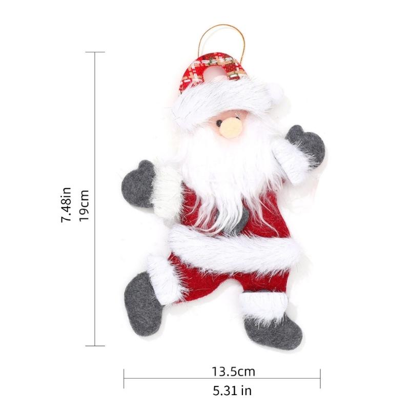 4 Pcs Bear Santa Pendant for Holiday Party Decorations Hanging Ornament Christmas Tree Ornament