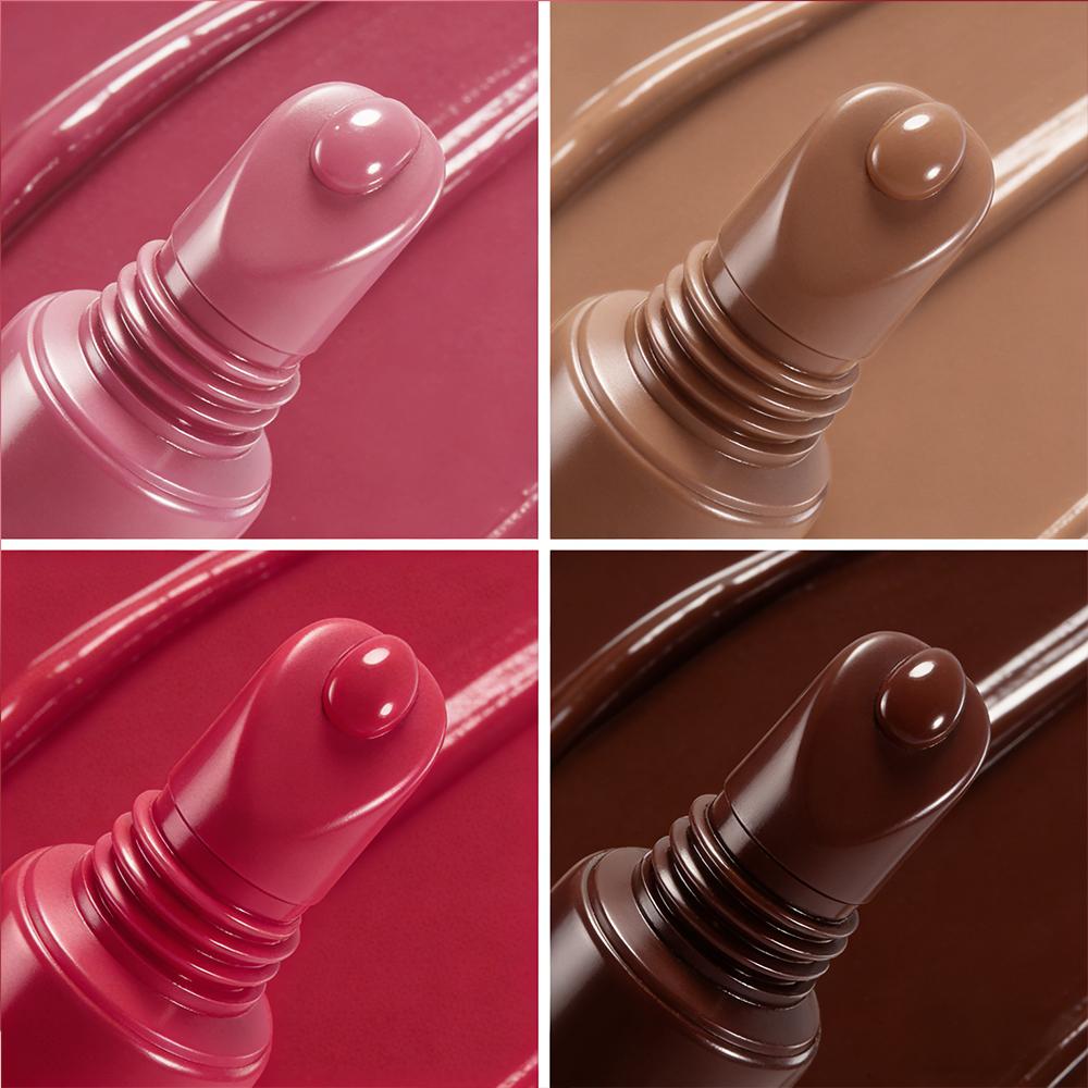 Samtiger Lipgloss in nackten Farben, Feuchtigkeitsspendender leuchtender langanhaltender hydrierender Spiegel-Flüssiglippenstift, Leicht und angenehm