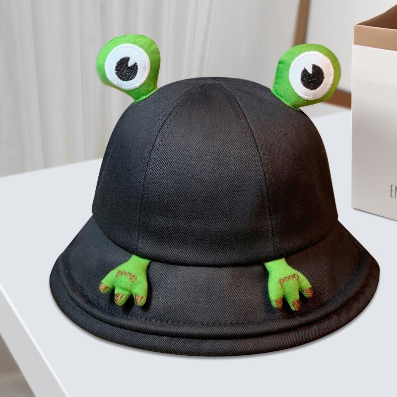 Cute Frog Bucket Hat Parent-child Model Summer UV Protection Sun Protection Sunshade Basin Hat Children's Hat Women