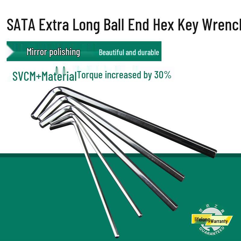 SATA 81104-81123 Extra Long Ball End Hex Key Wrench Set, Metric 2MM