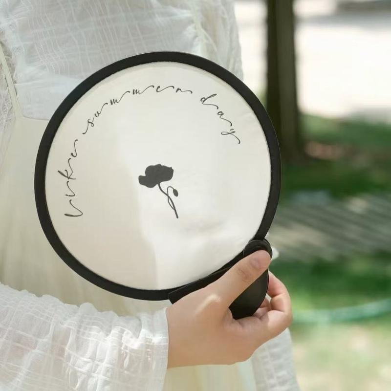 Portable Handheld Folding Fan With Storage Bag, Compact And Portable, Suitable For Outdoor Activities In Summer