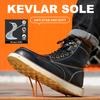 Hochwertige Arbeitsstiefel Sicherheitsschuhe Herren Wasserdichte Lederschuhe Stiefeletten Stahlkappenschuhe Durchtrittsichere Schutzschuhe