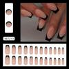 W2213 Cold French Line Glue On Nails Medium Ballet Ins Pure Desire False Nails For Ladies