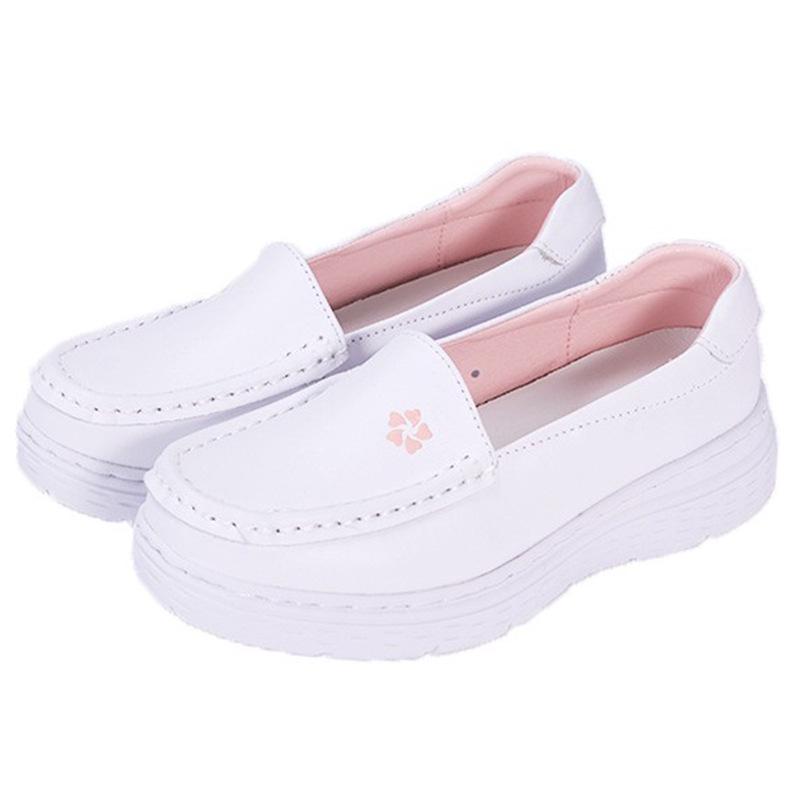 

Women s White Slip-On Medical Shoes: Soft Sole, Breathable, Comfortable, Non-Slip, Flat Bottom. Size 34
