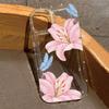Ins Style Pink Flower Lily Pattern Phone Case for  Redmi Note 13 12 11 Pro Plus 5G 12S 11S Redmi 12C 13C Transparent Cover