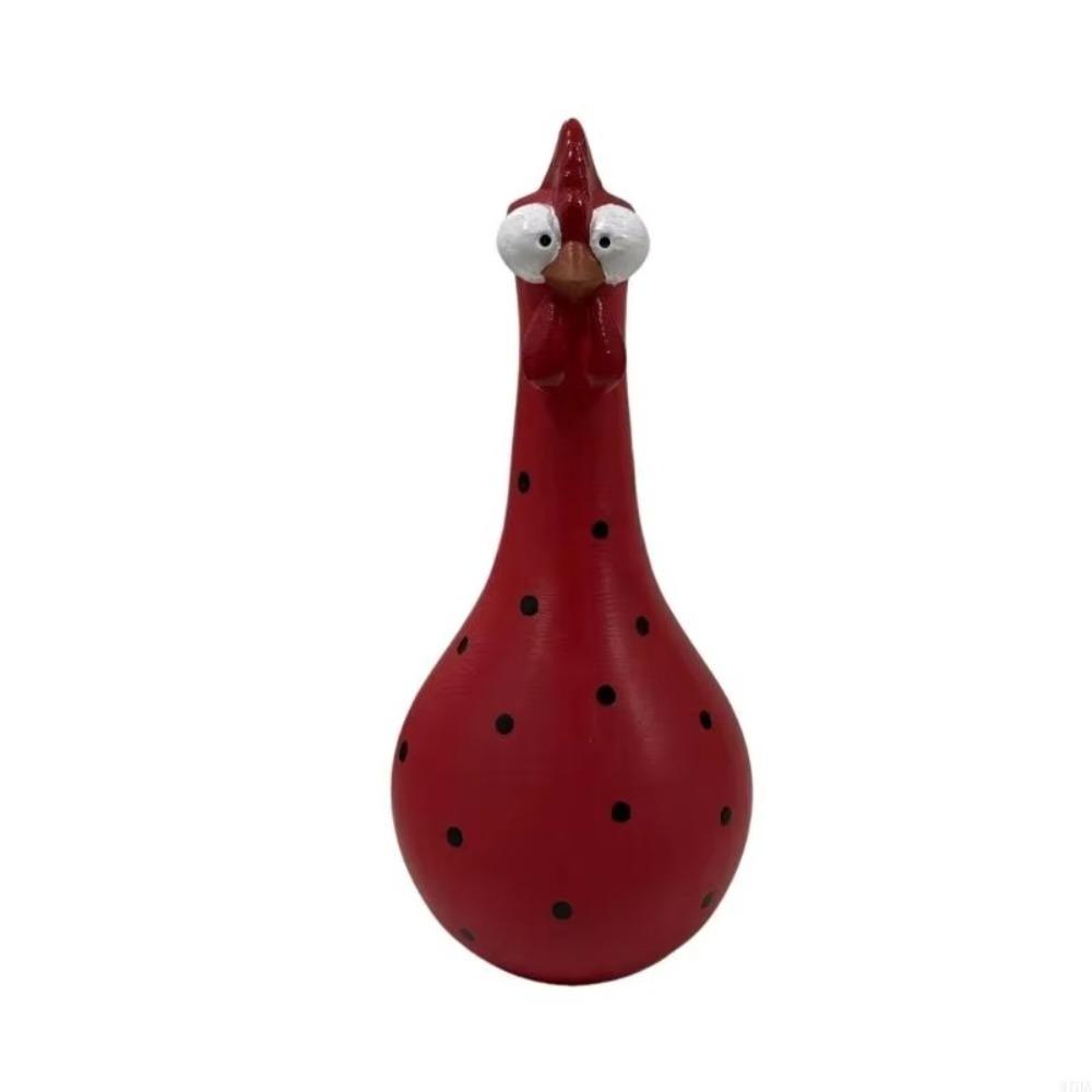 Colorful Dot Long Neck Chicken Vases Lifelike Flower Arrangement Vase  Living Room Decor