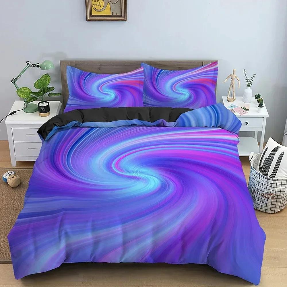 Rainbow Color Duvet Cover Abstract Pattern Bedding Set Comforter Covers With Pillowcase Single Double Size Home Textile