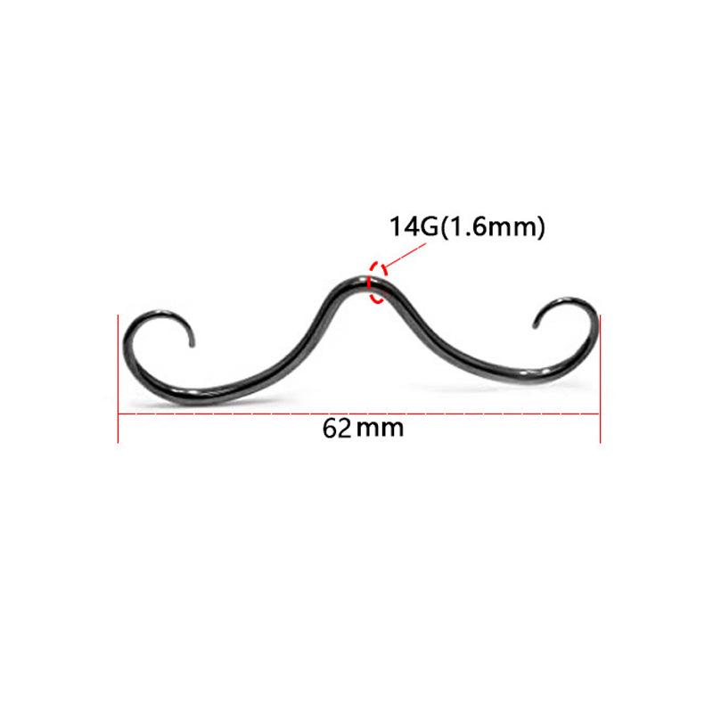 316L Stainless Steel Moustache Septum Nose Jewelry