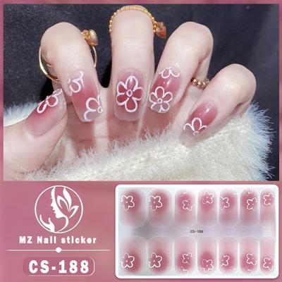 Waterproof No-bake Gel Nail Polish Film Full Sticker Japanese and Korean Style Love Nail Art Film Paper Nail Film Paper Patch