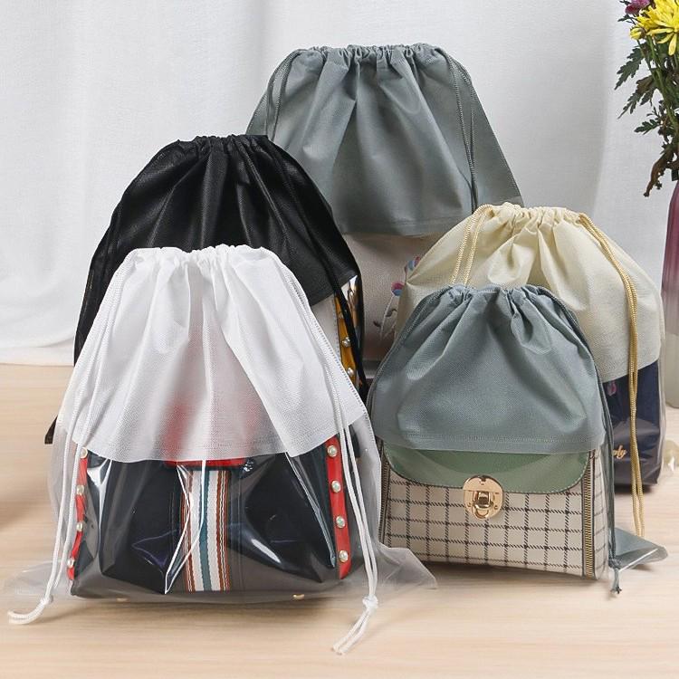 Custom Logo Non-Woven Drawstring Shoe & Clothes Organizer Dust Bag