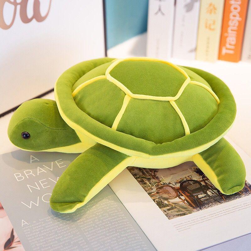 Little Turtle Plush Toy Down Cotton Soft Body Pillow Cushion Backrest Big Eyed Turtle Doll Children s Stuffed Toy 25cm. зелёный
