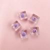 10Pcs Transparent Sandwich Square Bright Face Acrylic 12mm Jewelry Accessories Fashion Loose Beads DIY Bracelet Handmade Keychain Making Material