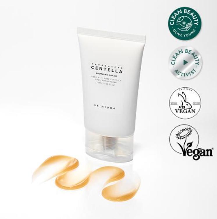 SKIN1004 Madagascar Centella Soothing Cream 75ml – 100% Authentic Korean Moisturizer from Official Website