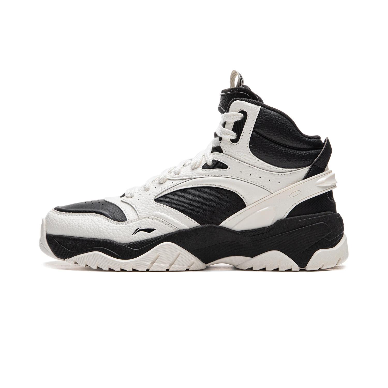 

Новые LiNing Tianji 3.0 HI Противоскользящие Износостойкие Полувысокие Кеды для Скейтборда Мужские Белые Черные AGCU433-3 41