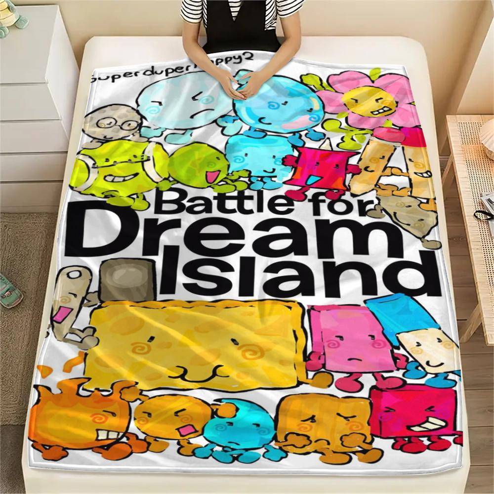 1PC BFDI Print Flannel Blanket, High Quality Comfortable for All Seasons, Home Decor, Warmth and Comfort, Perfect for Christmas Gifts