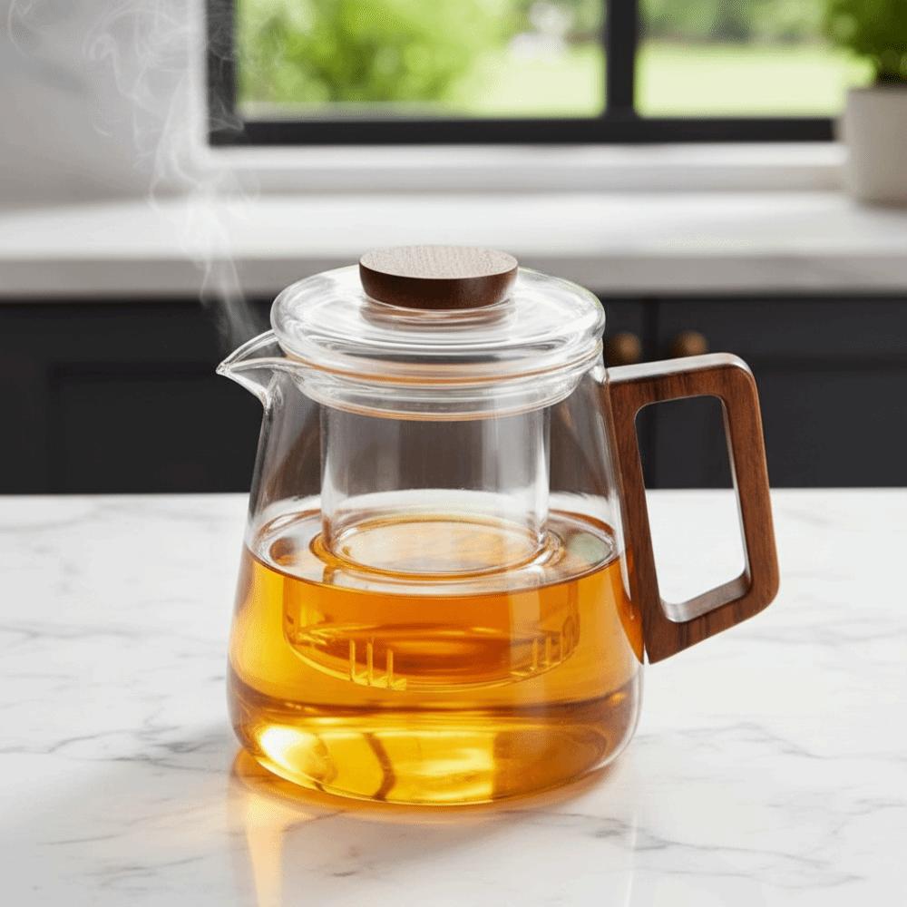 Thickened Glass Tea Separation Teapot High Temperature Resistant Kung Fu Tea Set  Office Teapot
