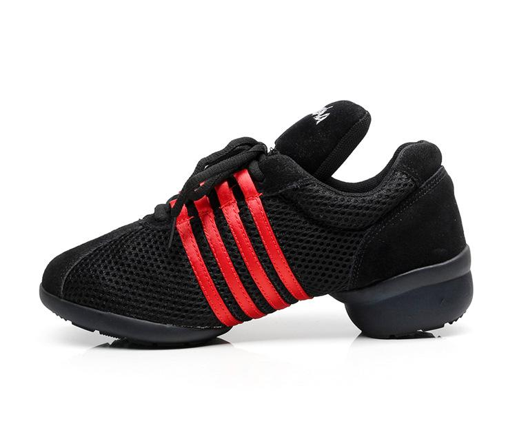 Chaussures de danse Hommes Femmes Baskets Danse Moderne Hip-hop Salsa Chaussures de Danse Noir Toile Cuir Véritable Respirant Sport Homme Sho