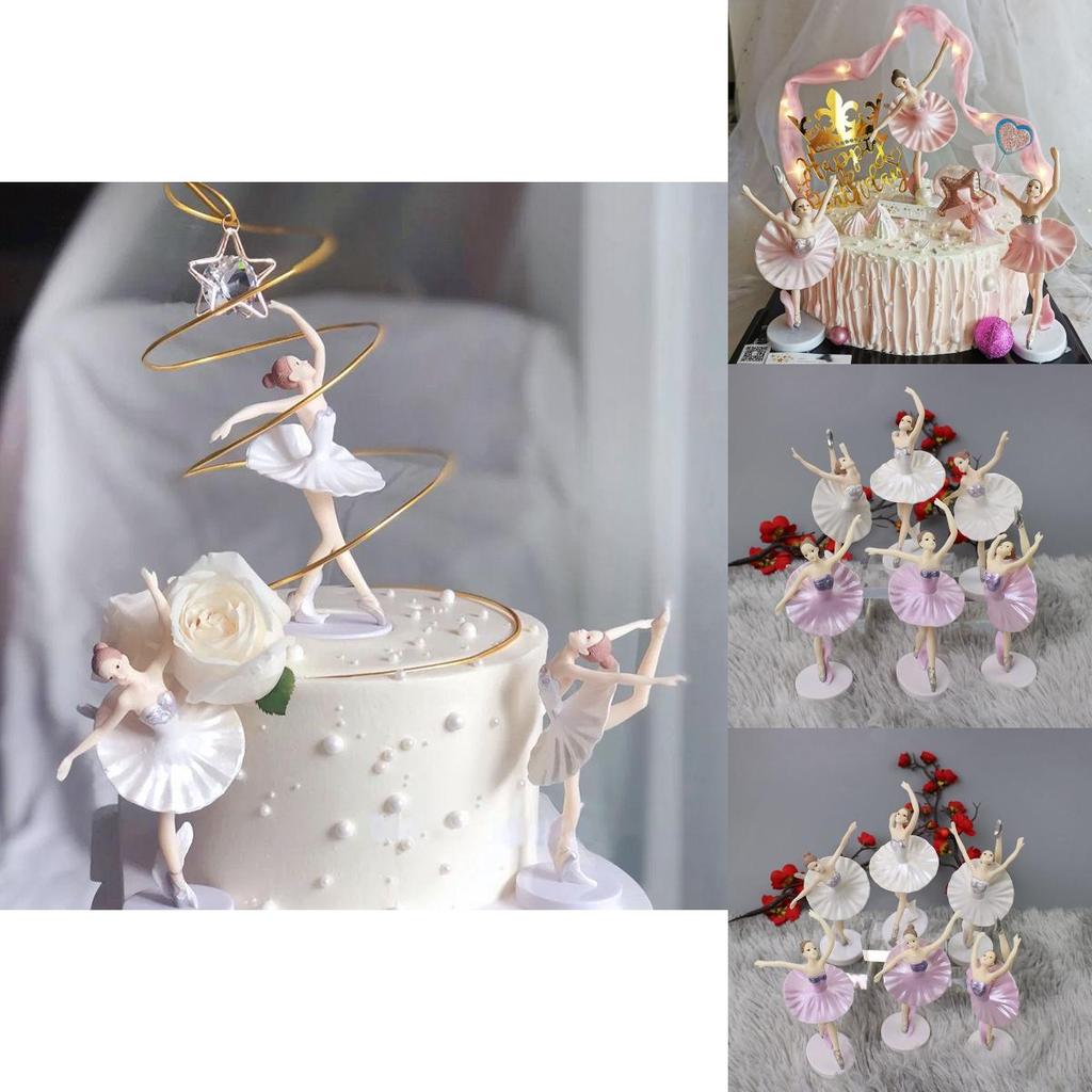 Lindas Figuras Miniatura de Meninas de Balé em PVC Perfeitas Para Enfeite de Bolo e Decoração de Casa de Bonecas