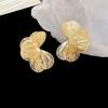 Silbernadel Metall Hohlblütenblatt Ohrstecker - Luxuriöse Europäische & Amerikanische Stil Ohrstecker, Vielseitiges Modeaccessoire.