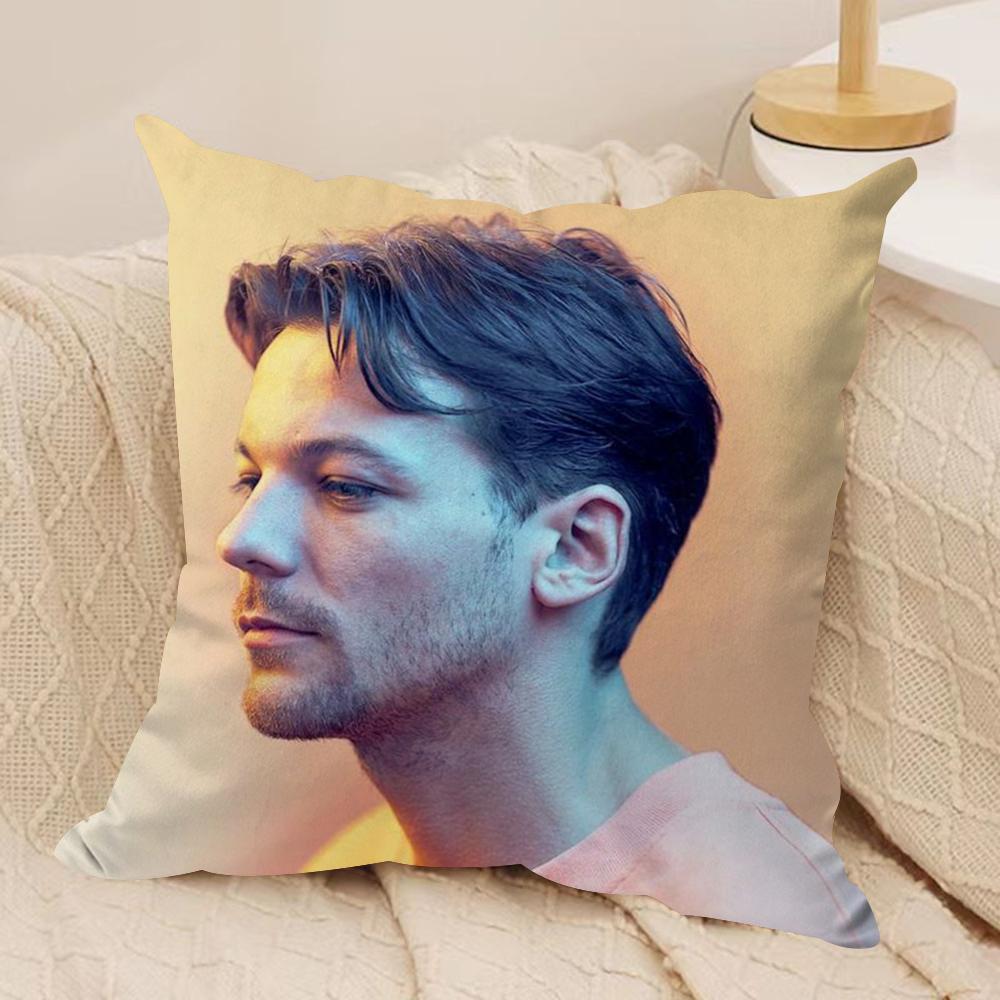 Louis Singer Tomlinsons Kissenbezug Seidiger Kurzer Plüsch Beidseitig Bedruckter Kissenbezug für Sofa Alle Jahreszeiten Heimdekoration Geschenk