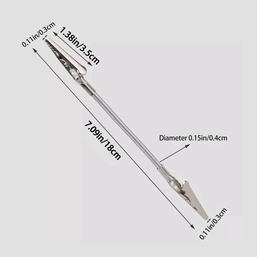 1pcs, double headed metal clip, crocodile mosquito coil clip, bendable advertising label clip, clip for Aromatic metal clip