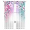 Plant Color Floral Watercolor Natural Bedroom Curtains Tulle Sheer Curtain Living Room Home Decor Voile Drapes