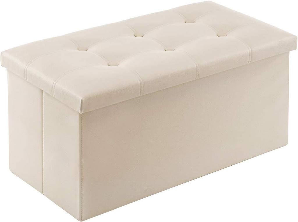 YOUDENOVA Skládací úložný prostor s otomanem a stupínkem Vhodné pro obývací pokoje a PU 160 kg Nosnost Stolička, Dvojsedák, Úložný prostor, Podnožka, Stolička, Pokoje,
