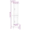 Highboard White 34.5 x 34 x 180 cm Particleboard