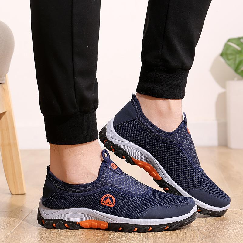 Outdoor hiking shoes mesh shoes men's breathable non-slip wear-resistant sports shoes running shoes casual versatile