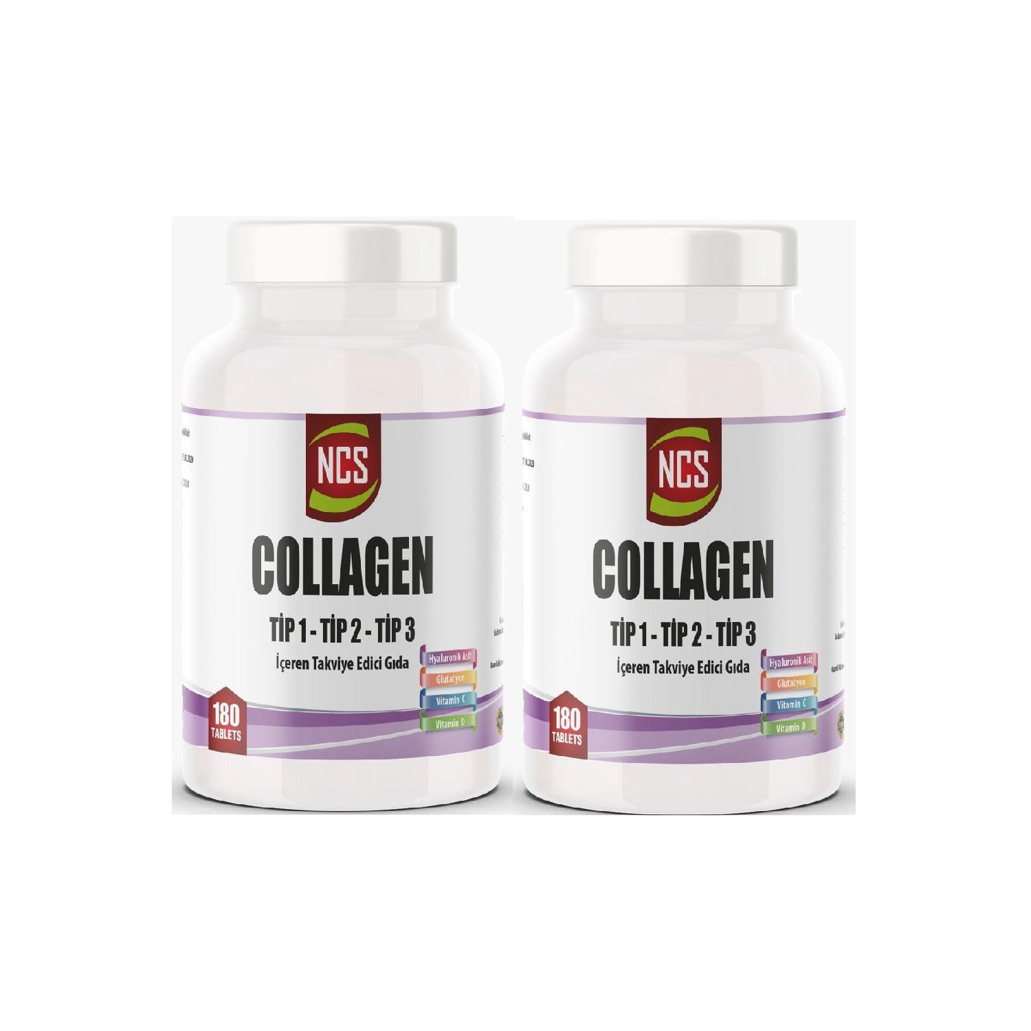 

Collagen (collagen) (type) 1-2-3 Hyaluronic Acid 2 X 180 Tablet = 360 Tablet