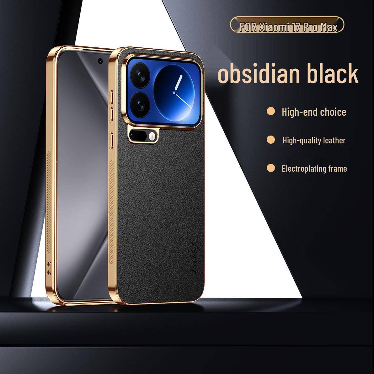 

Xiaomi 17ProMax & 15Pro Electroplated Lychee Leather Texture Protective Case - All-Inclusive, Drop-Proof Design Xiaomi 15