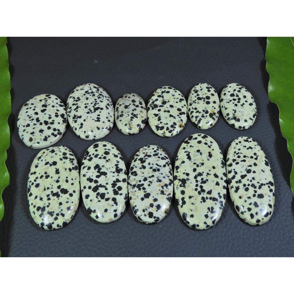 405Cts. Natural Dalmation Jasper Oval Cabochon Loose Gemstone 11 Pcs Lot A-379