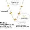 18K Gold Plated Stainless Steel Jewelry Set with Zirconia - Necklace, Bracelet, Earrings - European American Fashion Style.