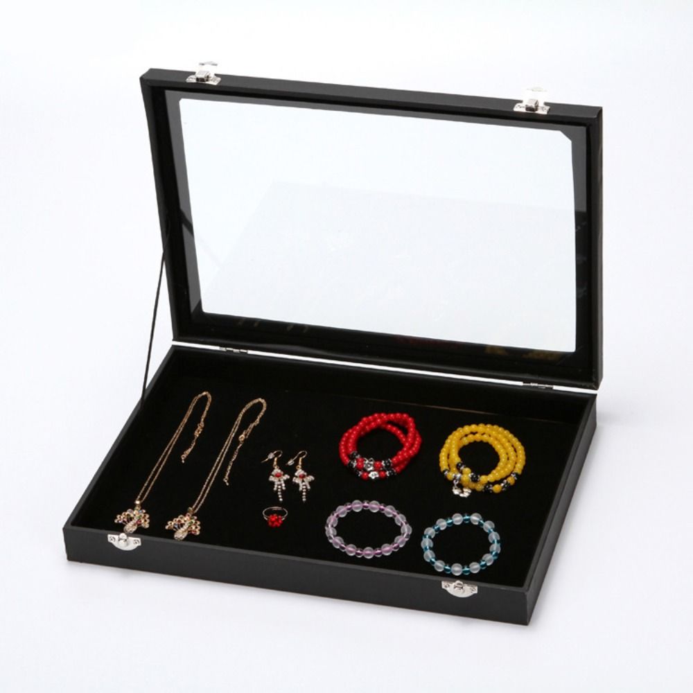 PU Leather Velvet Jewelry Box Rings Errings Jewelry Display Case  Packaging