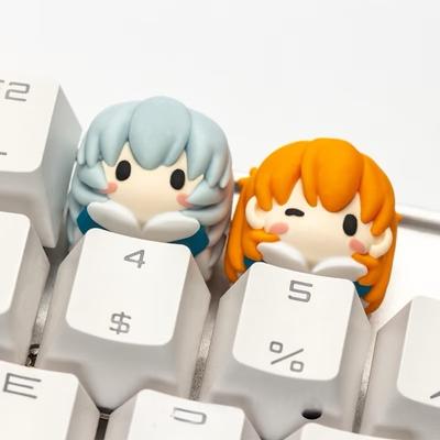 Eva Anime Themed Keycap Cherry R4 Profile Resin  Mechanical Keyboard Game Cartoon Esc Collection Holiday Gift Keycap