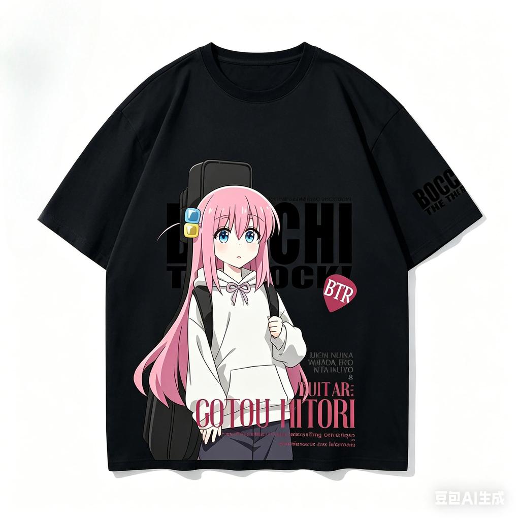 Bocchi der Fels! Anime-Liebhaber-Shirt Ganzjahreskleidung Persönlichkeit Kleidung Große Größen Unisex Neues Modell Paare Heißes Produkt Weich