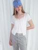ETMON Layered Cardigan T-Shirt, White