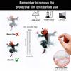 Car Mirror Hanging Accessories Spooky Pumpkin Man 2D Acrylic Rear View Mirror Pendant Flat Auto Interior Halloween Decoration for Car Backpack