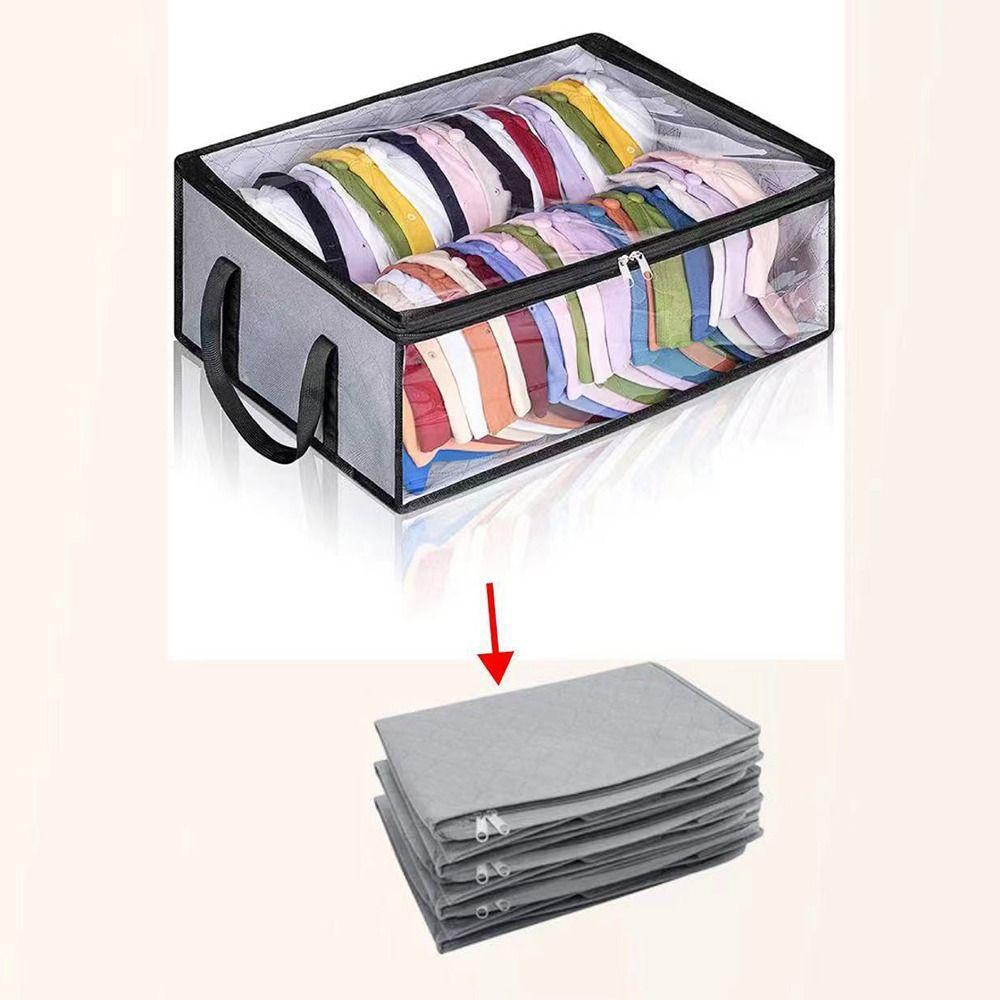 Large Capacity Baseball Cap Storage Box Collapsible Closet Organizer Case Cap Storage Bag  Travel