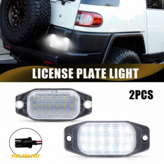 Full White LED License Plate Light Kit For 2007-14 Toyota FJ Cruiser 81271-24010